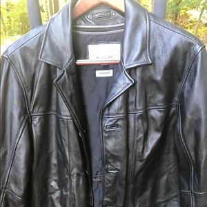 Black leather jacket